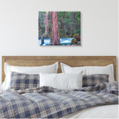 Sequoia's & Merced rivier Yosemite National Park, Canvas Afdruk (Insitu (Slaapkamer))
