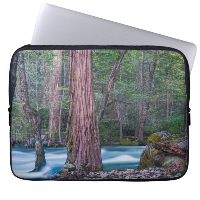 Sequoia's & Merced Rivier Yosemite National Park,  Laptop Sleeve (Voorkant)