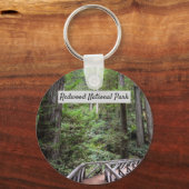Sequoias met houtbrug | Nationaal park Redwood Sleutelhanger (Voorkant)
