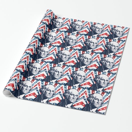 sequoigeorge washington cadeaupapier (Uitgerold)