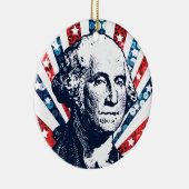 sequoigeorge washington keramisch ornament (Rechts)