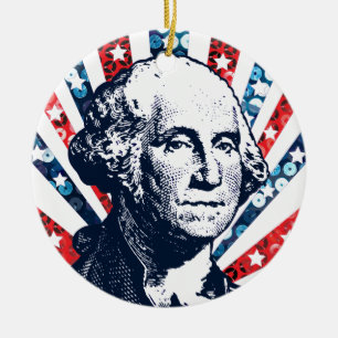 sequoigeorge washington keramisch ornament