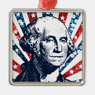 sequoigeorge washington metalen ornament