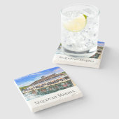 Sequoyah Marina Stone Coaster Stenen Onderzetter (Zijkant)