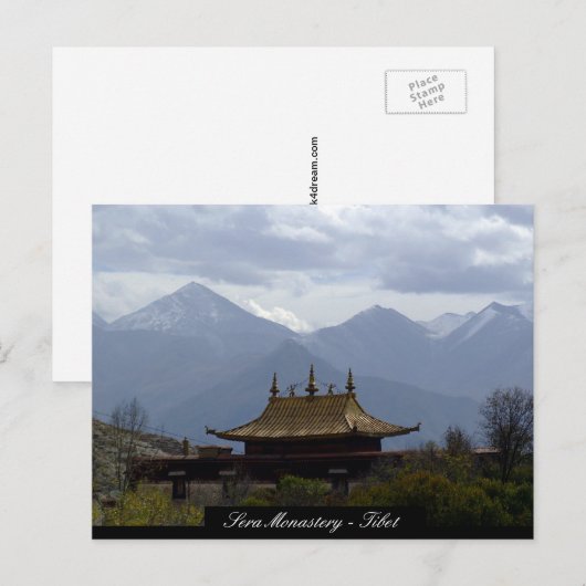 Sera-klooster, Tibetaanse tempels, Lhasa, Tibet Briefkaart (Voorkant / Achterkant)