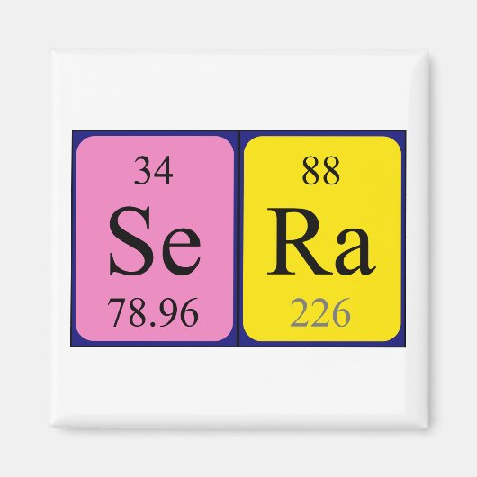 Sera periodieke table name magnet (Voorkant)
