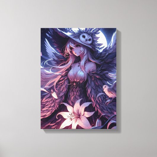 Seraf van de nachtbloei canvas afdruk (Voorkant)