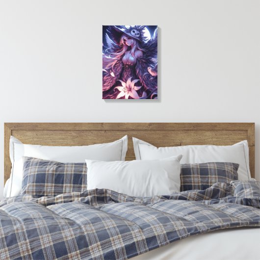 Seraf van de nachtbloei canvas afdruk (Insitu (Slaapkamer))