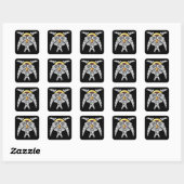 Serafijn Engel Zilver Vierkante Sticker (Vel)