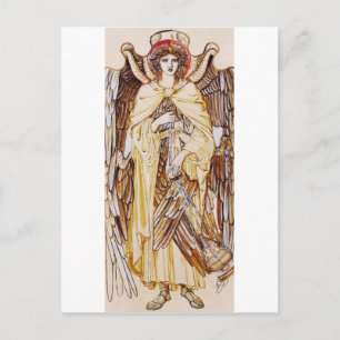 Serafijnen omringen de goddelijke troon briefkaart