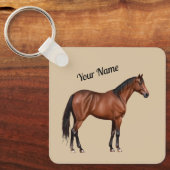 Serafina - braunes Pferd, stehend -  Sleutelhanger (Voorkant)