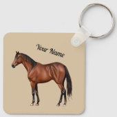 Serafina - braunes Pferd, stehend -  Sleutelhanger (Achterkant)