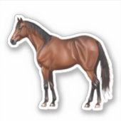 Serafina - braunes Pferd, stehend -  Sticker (Voorkant)