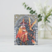 Serafina & Firenze - Briefkaart met vuurheks (Staand voorkant)