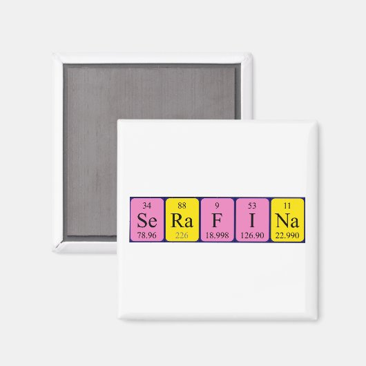 Serafina periodiek table name magnet (Voorkant / Achterkant)