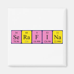 Serafina periodiek table name magnet