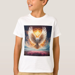 "Serafisch omhelzen gevleugeld hart T-shirt" T-shirt