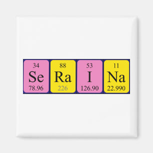 Seraina periodiek table name magnet