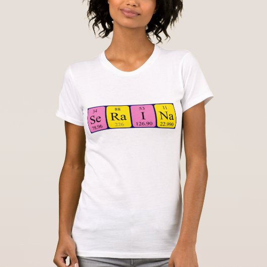 Seraina periodiek table name shirt (Voorkant)