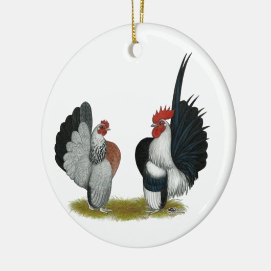 Serama Bantams Keramisch Ornament (Links)