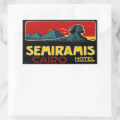 Seramis Hotel (Caïro, Egypte) Rechthoekige Sticker (Tas)