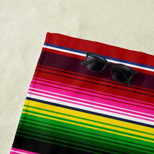 Serape Aangepaste Naam Bruiloft Vakantie Strandlaken (In situ)