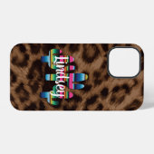 Serape Cactus Leopard Print Westerne Cowgirl Boho iPhone Hoesje (Achterkant horizontaal)