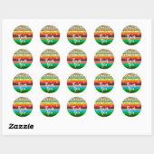 Serape Driving Gold Glitter Hartelijk dank Ronde Sticker (Vel)