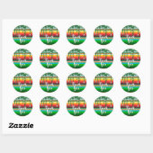 Serape Driving Green Glitter Hartelijk dank Ronde Sticker (Vel)