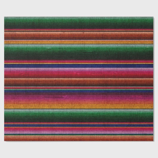 Serape Fabric Texture Colorful Mexican Blanket Cadeaupapier (Vlak)