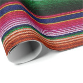 Serape Fabric Texture Colorful Mexican Blanket Cadeaupapier (Rol Hoek)