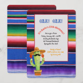Serape Fiesta Uitnodiging (Voorkant / Achterkant)
