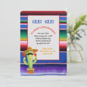 Serape Fiesta Uitnodiging (Staand voorkant)