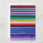Serape Fiesta-uitnodiging Kaart (Achterkant)