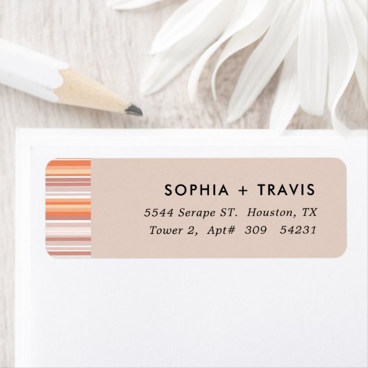 Serape Herfst Seizoen Stripes Etiket (Insitu)