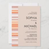Serape Herfst Seizoen Stripes | huwelijksuitnodigi Kaart (Voorkant)