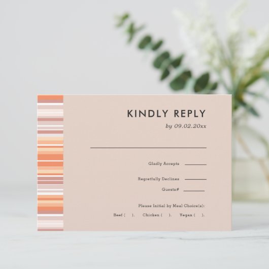 Serape Herfst seizoen | Trouwen RSVP + Maaltijdkeu (Staand voorkant)