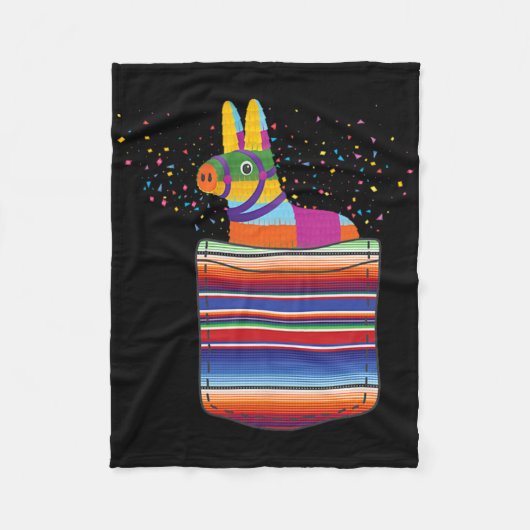 Serape Pocket Pinata Mexicaanse Fiesta (geen echte Fleece Deken (Voorkant)