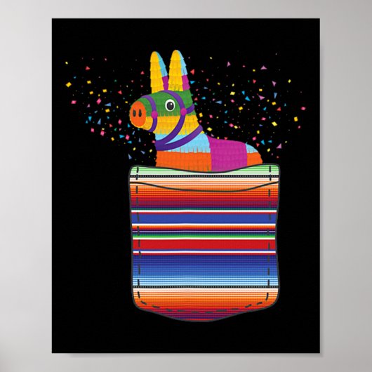 Serape Pocket Pinata Mexicaanse Fiesta (geen echte Poster (Voorkant)