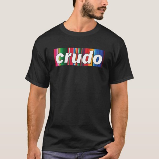 Serape Poncho Pattern Crudo T-shirt (Voorkant)