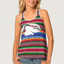 Serape Print Tanktop - Witte B&B Logo
