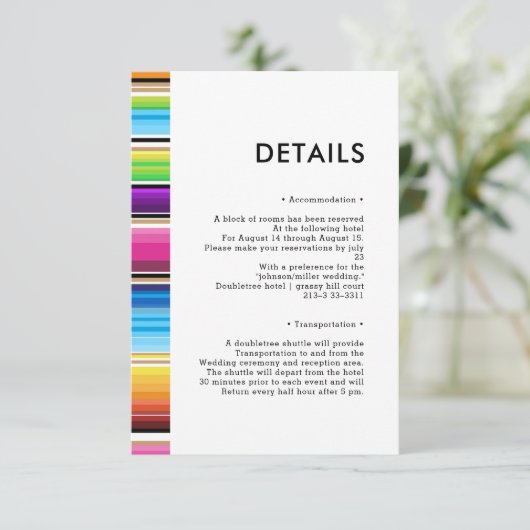 Serape Spring | Informatiekaartje (Staand voorkant)