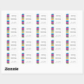 Serape Spring Minimal Wedding Invitation Vierkante Sticker (Vel)