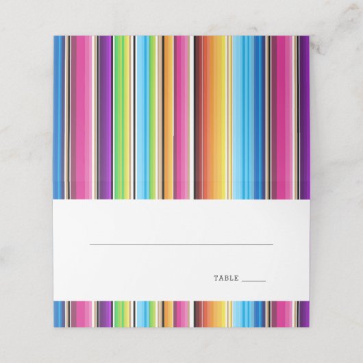 Serape Spring Stripes | Bruiloft Plaatskaartje (Buitenkant ongevouwen)