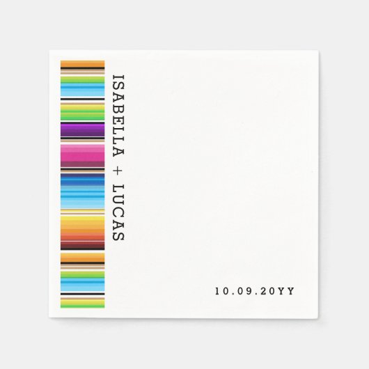 Serape Spring Stripes | Bruiloftsevenement servett Servet (Voorkant)