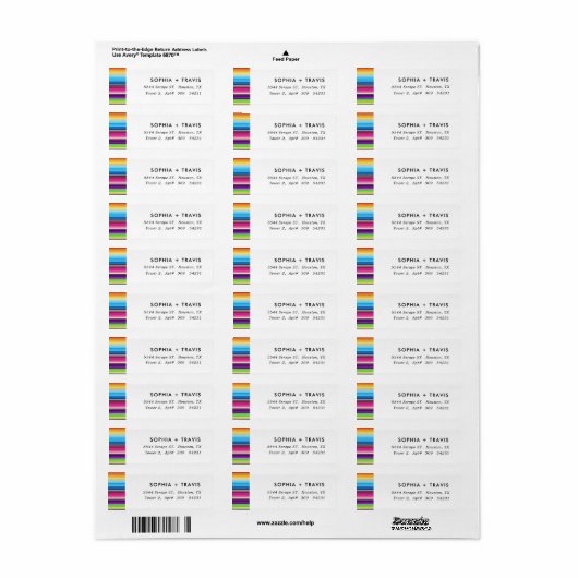 Serape Spring Stripes Etiket (Full Sheet)