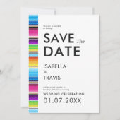 Serape Spring Stripes | Foto Sla de datum op Kaart (Voorkant)