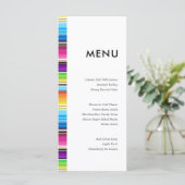 Serape Spring Stripes | Trouwmenu Menu (Staand voorkant)