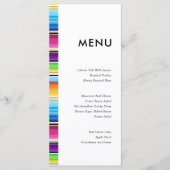 Serape Spring Stripes | Trouwmenu Menu (Voorkant)