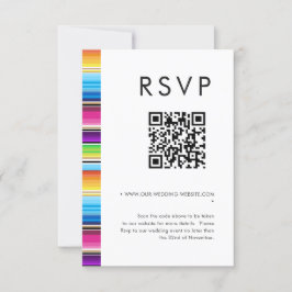 Serape Spring | Wedding QR code RSVP Kaart